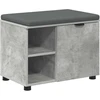 Koridoriaus suolas su pagalve Betono Pilka 60 x 38 x 46 cm