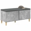 Koridoriaus suolas su pagalve Betono Pilka 100 x 38 x 46 cm