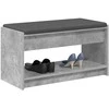 Koridoriaus suolas su pagalve Betono Pilka 83 x 38 x 45 cm