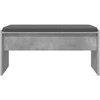 Koridoriaus suolas su pagalve Betono pilka 83 x 38 x 40 cm