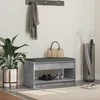Koridoriaus suolas su pagalve Betono Pilka 83 x 38 x 45 cm