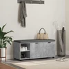 Koridoriaus suolas su pagalve Betono Pilka 100 x 38 x 46 cm