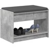 Koridoriaus suolas su pagalve Betono Pilka 63 x 38 x 45 cm