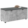 Koridoriaus suolas su pagalve Betono Pilka 100 x 38 x 46 cm