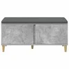 Koridoriaus suolas su pagalve Betono Pilka 100 x 38 x 46 cm