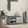 Koridoriaus suolas su pagalve Betono Pilka 80 x 38 x 46 cm