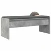 Koridoriaus suolas su pagalve Betono pilka 103 x 38 x 40 cm