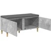 Koridoriaus suolas su pagalve Betono Pilka 100 x 38 x 46 cm