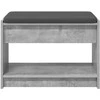 Koridoriaus suolas su pagalve Betono Pilka 63 x 38 x 45 cm