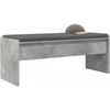 Koridoriaus suolas su pagalve Betono pilka 103 x 38 x 40 cm