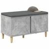 Koridoriaus suolas su pagalve Betono Pilka 80 x 38 x 46 cm