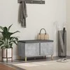 Koridoriaus suolas su pagalve Betono Pilka 80 x 38 x 46 cm