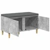 Koridoriaus suolas su pagalve Betono Pilka 80 x 38 x 46 cm