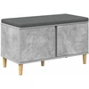 Koridoriaus suolas su pagalve Betono Pilka 80 x 38 x 46 cm