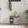 Koridoriaus suolas su pagalve Betono Pilka 60 x 38 x 46 cm