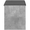 Koridoriaus suolas su pagalve Betono Pilka 63 x 38 x 45 cm