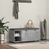 Koridoriaus suolas su pagalve Betono Pilka 100 x 38 x 46 cm