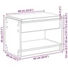 Koridoriaus suolas Betono Pilka 63 x 38 x 45 cm