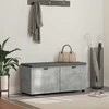 Koridoriaus suolas su pagalve Betono Pilka 100 x 38 x 46 cm