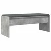 Koridoriaus suolas su pagalve Betono pilka 103 x 38 x 40 cm