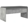 Koridoriaus suolas su pagalve Betono pilka 83 x 38 x 40 cm