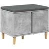 Koridoriaus suolas su pagalve Betono Pilka 60 x 38 x 46 cm