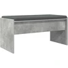 Koridoriaus suolas su pagalve Betono pilka 83 x 38 x 40 cm