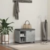 Koridoriaus suolas su pagalve Betono Pilka 60 x 38 x 46 cm