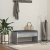 Koridoriaus suolas su pagalve Betono pilka 83 x 38 x 40 cm
