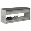 Koridoriaus suolas su pagalve Betono Pilka 103 x 38 x 45 cm