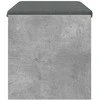 Koridoriaus suolas su pagalve Betono pilka 83 x 38 x 40 cm