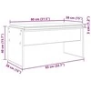 Koridoriaus suolas su pagalve Betono pilka 83 x 38 x 40 cm