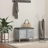 Koridoriaus suolas su pagalve Betono Pilka 60 x 38 x 46 cm