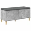 Koridoriaus suolas su pagalve Betono Pilka 100 x 38 x 46 cm