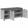 Koridoriaus suolas su pagalve Betono Pilka 100 x 38 x 46 cm