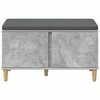 Koridoriaus suolas su pagalve Betono Pilka 80 x 38 x 46 cm