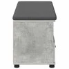 Koridoriaus suolas su pagalve Betono Pilka 100 x 38 x 46 cm