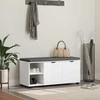 Koridoriaus suolas su pagalve Baltas 100 x 38 x 46 cm
