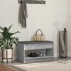Koridoriaus suolas su pagalve Pilka Sonoma 83 x 38 x 45 cm