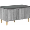 Koridoriaus suolas su pagalve Pilka Sonoma 80 x 38 x 46 cm