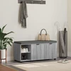 Koridoriaus suolas su pagalve Pilka Sonoma 100 x 38 x 46 cm