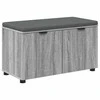 Koridoriaus suolas su pagalve Pilka Sonoma 80 x 38 x 46 cm