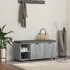 Koridoriaus suolas su pagalve Pilka Sonoma 100 x 38 x 46 cm