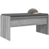 Koridoriaus suolas su pagalve Pilkas Sonoma 83 x 38 x 40 cm