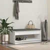 Koridoriaus suolas su pagalve Baltas 103 x 38 x 45 cm