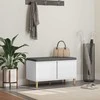 Koridoriaus suolas su pagalve su durimis Baltas 80 x 38 x 46 cm