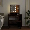 Kosmetinio staliuko su LED, sendintos medienos apdirbta mediena