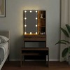 Kosmetinis staliukas su LED, artisano ąžuolo, apdirbta mediena