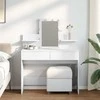 Kosmetinis staliukas su LED, baltos spalvos, 100x40x130cm