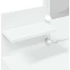 Kosmetinis staliukas su LED, baltos spalvos, 100x40x130cm